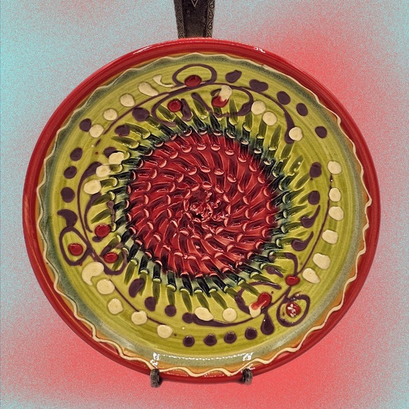 Hand Crafted Lemon Lime Garlic Grater Plate from Spain - Kitchen Decor - Picture 1 of 6